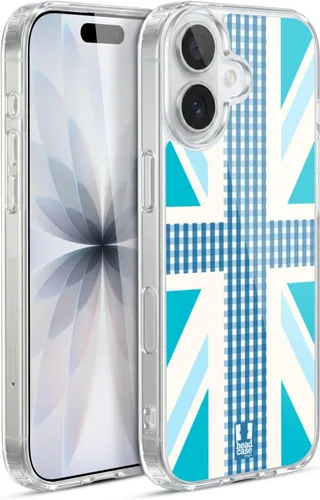 Vista 246 de Head Case Designs Blue Gingham Union Jack Collection - Funda de gel suave compatible con Apple iPhone 7 Plus/iPhone 8 Plus