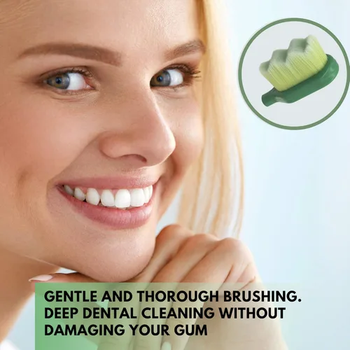 Vista 3 de Wimolek Cepillo de dientes extra suave para encías y dientes sensibles. Cepillos de dientes micro nano con 20,000 cerdas ultra suaves con infusión