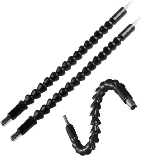 Rongon Extensión de broca flexible, 3 piezas de destornillador Superbit flexible de 11.6 pulgadas, herramienta flexible de súper broca, conexión de