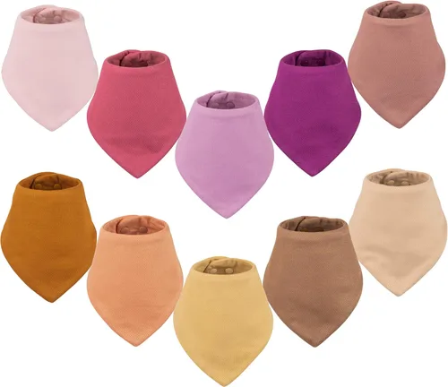 Vista 13 de Tiny Twinkle Baberos tipo bandana – Baberos de baba y dentición resistentes al agua y absorbentes para bebés