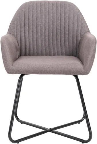 Vista 3 de Sillas de comedor, silla de comedor pequeña, silla de comedor de restaurante adecuada para comidas diarias o eventos especiales, como reuniones, Gris