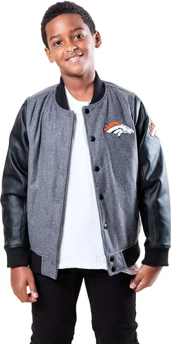 Vista 21 de Ultra Game NFL - Chaqueta de béisbol clásica para niños