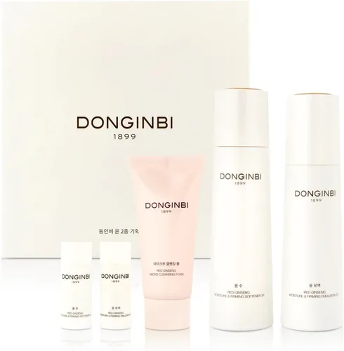 Donginbi Red Ginseng - Set de cuidado de la piel hidratante y reafirmante - Tónico hidratante para piel seca (5.07 onzas), esencia de ginseng rojo
