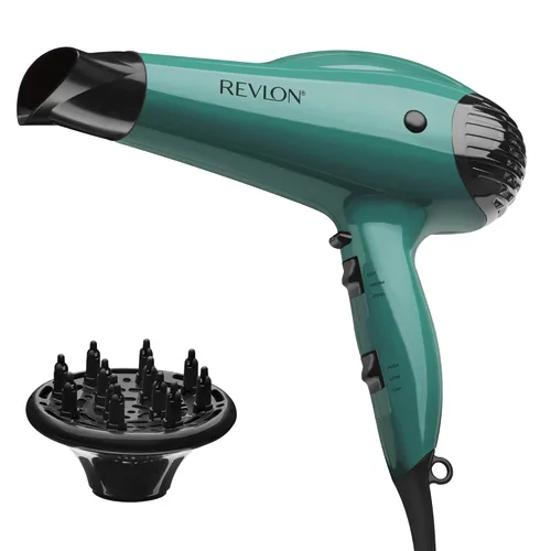 Secador de pelo Revlon con booster de volumen | 1875W para elevación y cuerpo voluminosos, (Verde)