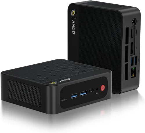 Vista 10 de Beelink Mini PC, AMD Ryzen 7 6800U (8C/16T, hasta 4.7GHz), 24GB LPDDR5 RAM 500GB PCIe4.0 x4 SSD, SER5 MAX Computadora de escritorio compatible