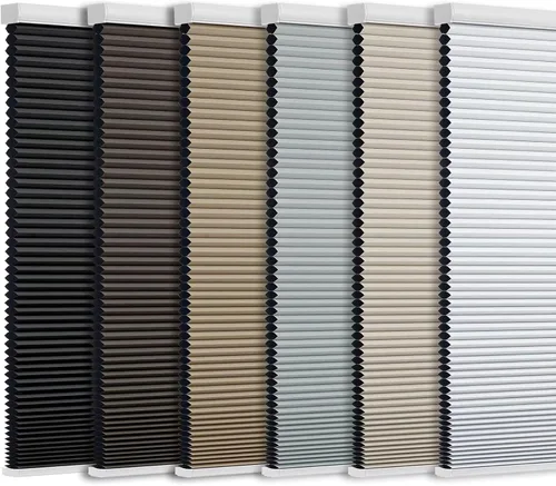 Vista 8 de Changshade Persianas celulares opacas sin cordones para ventanas de interior, persianas con panal de abeja, para oscurecer la habitación, plisadas