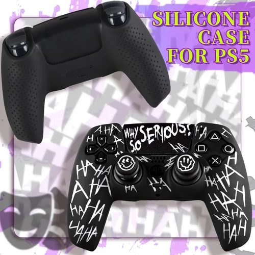 Vista 2 de Kit de piel antideslizante para controlador SoAegis, con 2 cubiertas de agarre para pulgar y 2 bases elevadas, funda de controlador de silicona