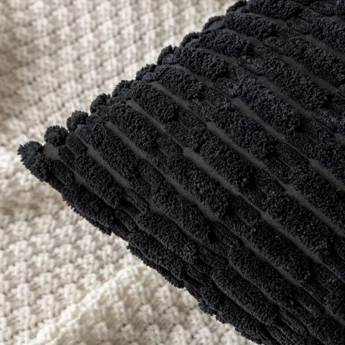 Vista 215 de MIULEE- Juego de 2 fundas de pana suave para cojín; diseño a rayas estilo bohemio, moderno, rural; decoración costera p/verano, hogar, sala de Azul