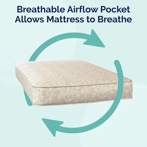 Vista 4 de Kolcraft BabyPedic Bubbie Colchón impermeable para cuna y cama infantil, bobinas extra firmes, comodidad aireada, no tóxico, certificado GREENGUARD