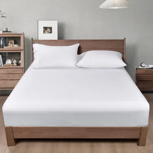 Vista 11 de PHF Sábana bajera ajustable de algodón 100% lavado en prenda, tamaño Queen - Cozy Cloud sábana inferior suave como lino solo con bolsillos profundos