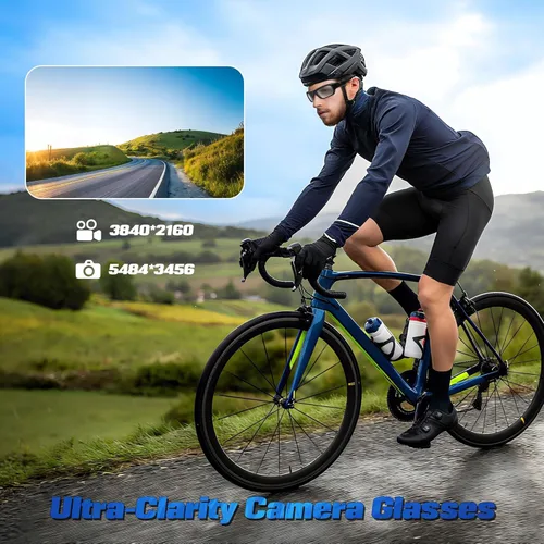 Vista 2 de Lentes de cámara de última generación 4K 2026, lentes inteligentes para hombres y mujeres, lentes de sol inteligentes con protección UV400, gafas