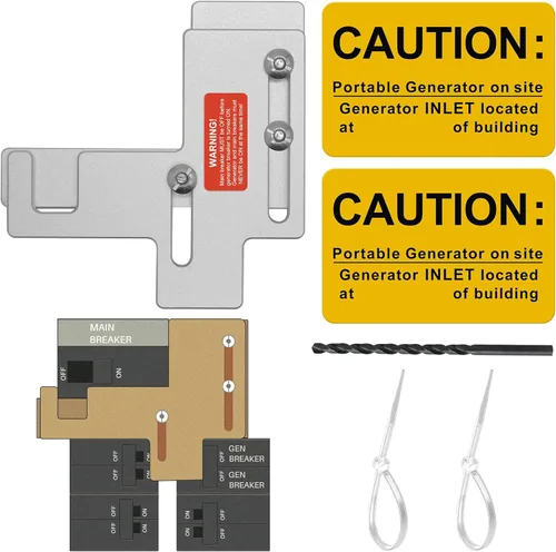 Kit de enclavamiento para generador adecuado para paneles Murray o Siemens de 150 amperios o 200 amperios, 7/8-1 1/4 pulgadas de espacio entre