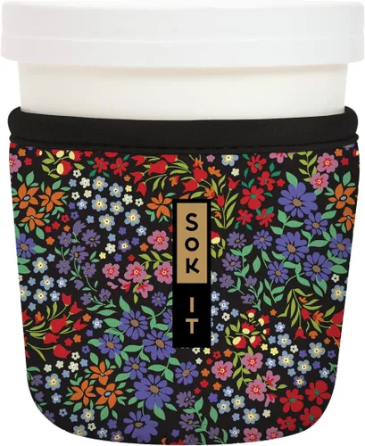 Vista 64 de Sok It IceCreamSok Cubierta de Neopreno Aislante (Floral Abstracto, Pintas de Helado Rectas)