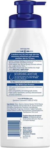Vista 11 de NIVEA Intense Healing Loción corporal, 72 horas de humedad para piel seca a muy seca, loción corporal para piel seca, botella de bomba de 16.9 onzas