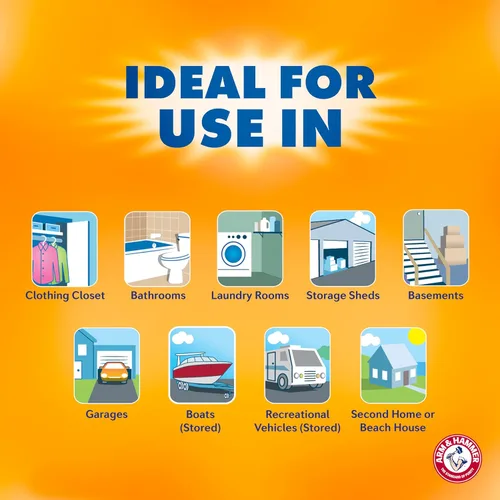 Vista 7 de Arm & Hammer Essentials - Recipiente desechable absorbente de humedad y eliminador de olores, Frescura de Lino, 1 libra, paquete de 3, atrae