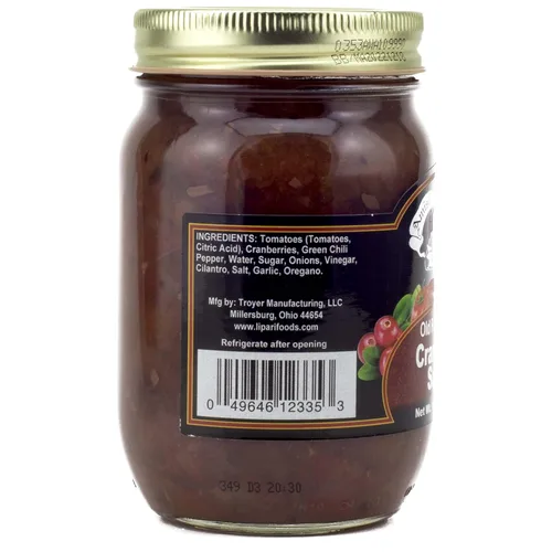 Vista 4 de Amish Wedding Old Fashioned Cranberry Salsa & Cherry Salsa 14.5 oz. Tarros variados paquete de 2