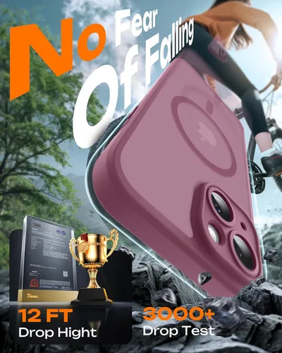 Vista 688 de TOCOL Funda para iPhone 11, compatible con Magsafe, protección completa de cámara, imanes integrados, protección contra caídas, funda translúcida