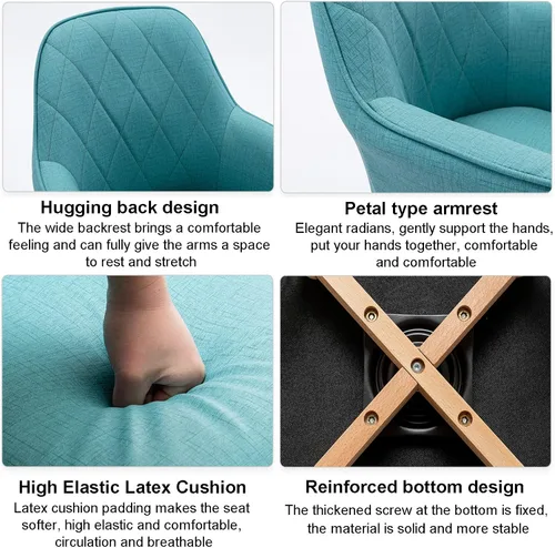 Vista 5 de Office Chair Gaming Chair Computer Chair Upholstered Dining Room Chairs,Modern Kitchen Chairs Accent Chairs Velvet Tufted Waiting Room Chairs with