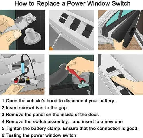 Vista 6 de 4 interruptores eléctricos de ventana compatibles con Buick, Tahoe, Chevy Silverado 1500 2500HD 3500HD, Traverse, HHR, GMC Sierra 1500 2500HD