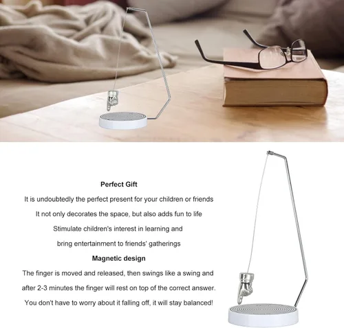 Vista 4 de Magnetic Decision Maker Ball Swing Pendulum Dynamic Office Desktop Decoration Toy Gift Ball Swinging Pendulum Game with Circular Base