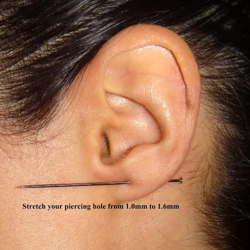 Vista 4 de Aumeo G23 Cónico de Piercing de Titanio sin Rosca 14G 16G 18G Pasador de Inserción Cónico para Nariz Labio Monroe Oreja Tragus Hélix Push in Kit