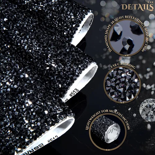 Vista 3 de Calcomanías de diamantes de imitación brillantes, diamantes de imitación para manualidades, calcomanías autoadhesivas para automóvil, decoración