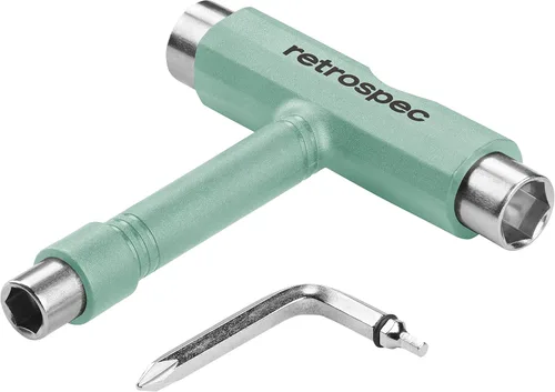 Vista 9 de Retrospec Upkeep - Herramienta de patinaje portátil multifunción todo en uno con llave Allen 2 en 1 y destornillador Phillips para ajustar y apretar