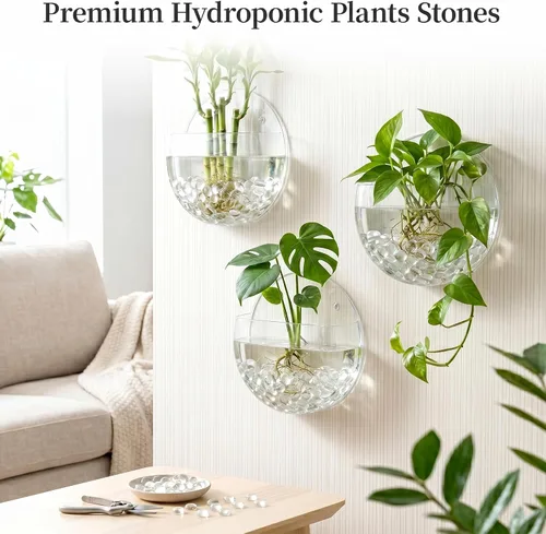 Vista 6 de Mini cuentas de vidrio para jarrones, 0.97 libras de relleno de jarrón decorativo, cuentas planas, gemas de vidrio para manualidades, piedras