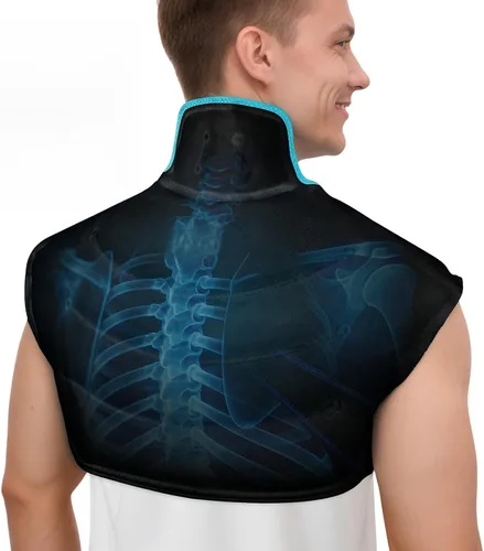 Vista 12 de Comfytemp Compresa de hielo para alivio del dolor de cuello y hombros, elegible para HSA FSA portátil, compresa de hielo reutilizable para hombros