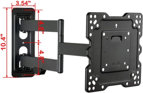 Vista 7 de Movimiento completo articulación de inclinación VideoSecu para soporte de TV. Negro