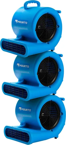 Vista 9 de Mounto Ventilador de secado de piso de 1/3 hp Air Mover de 2000 cfm, ventilador de secado de piso, motor de aire de 3 velocidades con salida GFCI
