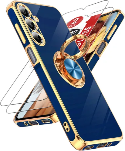 Vista 111 de LeYi Funda para iPhone XR: con Protector de Pantalla de Vidrio Templado [Paquete de 2] Soporte de Anillo Giratorio de 360°, Soporte Magnético