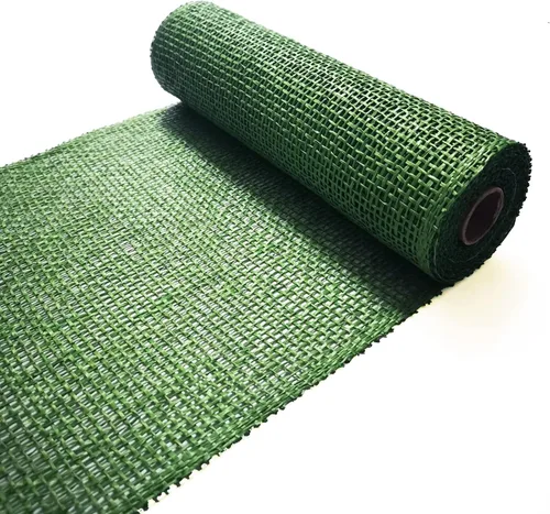 Vista 13 de Malla de arpillera de poliéster de 10 pulgadas de malla decorativa de 10 pulgadas Rollos de arpillera de 5 yardas (negro+blanco)