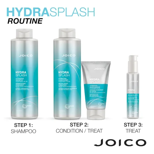 Vista 9 de Joico HydraSplash Hydrating Shampoo and Conditioner For Fine, Medium, Dry Hair Replenish Moisture Add Hydration & Softness With Sea Kelp &