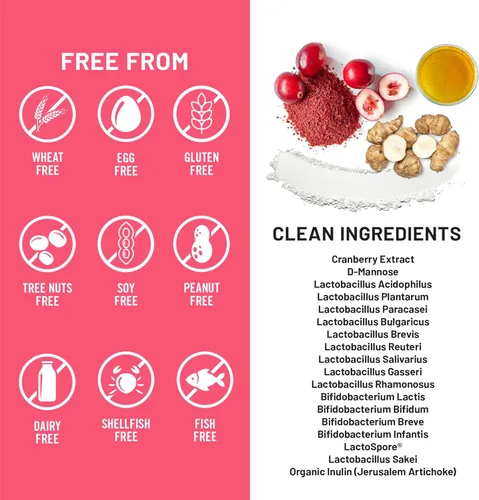 Vista 10 de NatureWise Probióticos para el cuidado de la mujer: 8 cepas, 6 mil millones de UFC con arándanos y manosa Cepas y probióticos más diversos por