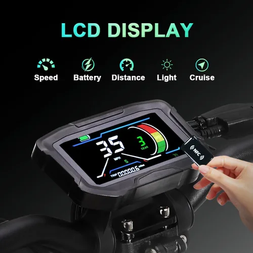 Vista 5 de ZU06 Electric Scooter, 1200W Motor Up to 35 MPH, 52V 20Ah Battery 50 Miles Long Range, NFC Smart Unlock & Dual Disc Brakes with EABS, 10" Off Road