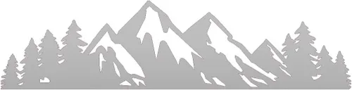 Vista 14 de Árbol de Montaña Bosque (Set de 3) Calcomanía de Vinilo Troquelada Impermeable 5.08 cm x 1.78 cm para Laptop Botella de Agua Taza Estuche