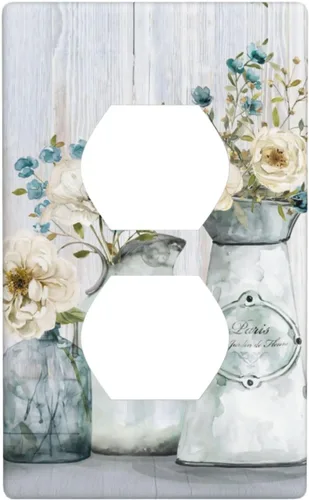 Vista 69 de Placa decorativa de pared eléctrica decorativa con bandera estadounidense, escopeta de doble palanca, placa de cubierta de interruptor de luz de 2