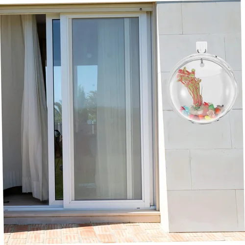 Vista 8 de Cuenco de peces de pared para colgar en la pared, cuencos de peces para centros de mesa, maceta hidropónica colgante, tanque de peces de pared