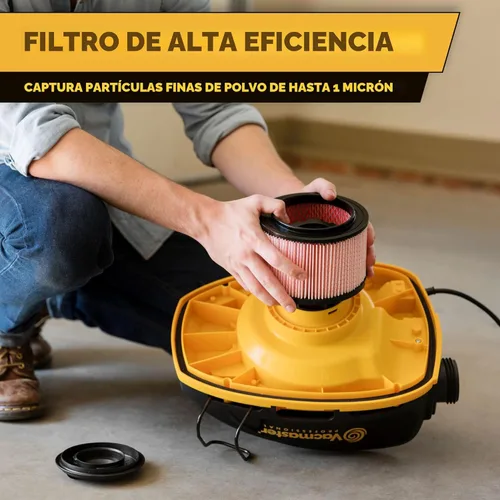 Vista 7 de Vacmaster Professional Serie Beast VFB511H 0201 Aspiradora para trabajos húmedos/secos de 5 galones, 5.5 picos de HP, color negro