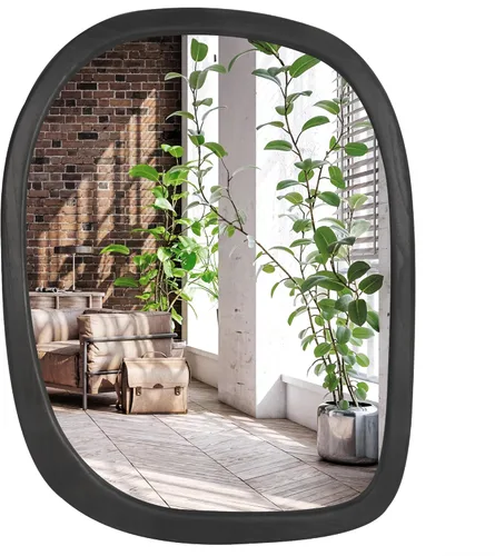 Americanflat Espejo de pared asimétrico de 22 x 28 pulgadas, espejos colgantes con marco duradero, espejo moderno para baño, dormitorio, sala de
