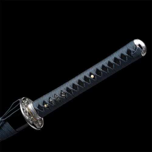 Vista 9 de Fidestisan Estilo Monte Fuji 2.21IB 101 cm Espada Samurai Katana Japonesa Real de Acero de Primavera 1065 Hoja con Hamon Artificial, Tang Completo
