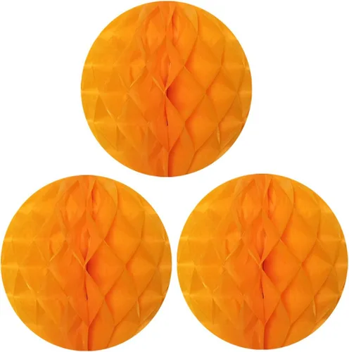 Wrapables Juego de 3 bolas de panal de tela de 12 pulgadas para decoración de bodas, fiestas de cumpleaños, baby showers, y decoración de guardería,