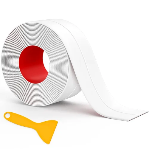 Cinta de calafateo Fixmend, 1 rollo de cinta adhesiva impermeable, cinta de sellado para cocina, encimera, baño, fregadero, ducha, bañera, protector