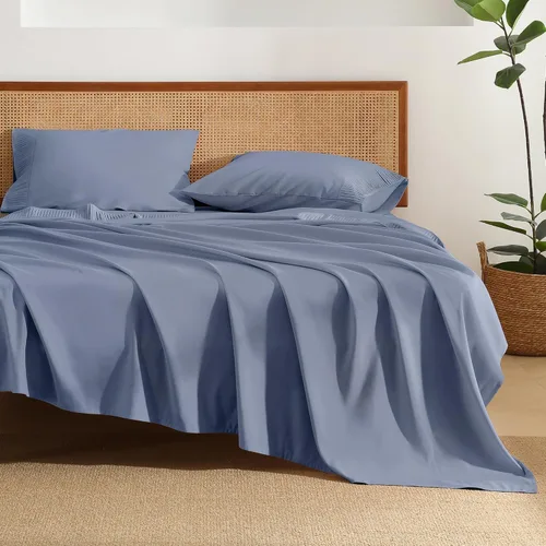 Vista 14 de Juego de sábanas Andency tamaño Queen de 4 piezas, sábanas súper suaves color Avena para cama tamaño Queen, juego de sábanas Queen de microfibra