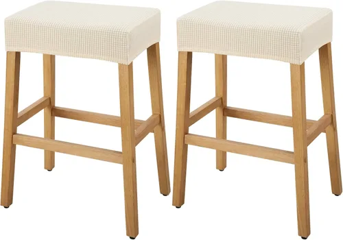 Vista 67 de YISUN Fundas de taburete rectangulares, paquete de 2 fundas elásticas impermeables para asiento de silla de montar, taburetes de bar, sillas de bar