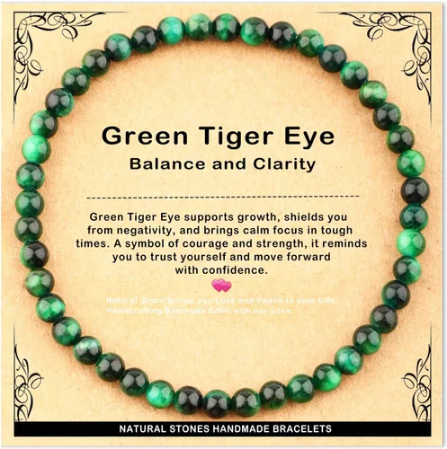 Vista 109 de AD Beads 4mm6mm8mm10mm Handmade Bracelet - Natural Gemstone for Peace and Tranquility - Meditation, Yoga, Healing and Energy Gift for Unisex