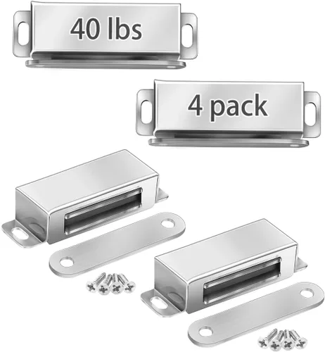 Vista 8 de Onarway Cierre magnético para puerta de 15 libras, cierre magnético de acero inoxidable cromado para baño, cocina, puerta corrediza, armario