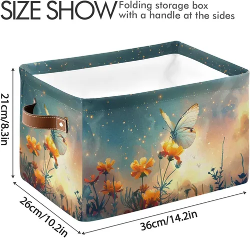 Vista 4 de senya Cesta de almacenamiento 1 unids grande plegable bolsa de ropa rectangular plegable tela cesta de lavandería plegable cubo de lavado plegable