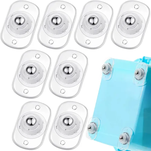 Vista 23 de Honoson 24 ruedas giratorias autoadhesivas para electrodomésticos, deslizadores de electrodomésticos para electrodomésticos, ruedas universales